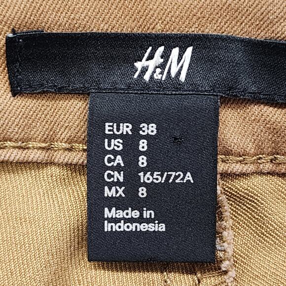 H&M Jeans Womens 8 Brown Low Rise Skinny Ankle Stretch Denim Casual Preppy - Picture 6 of 13